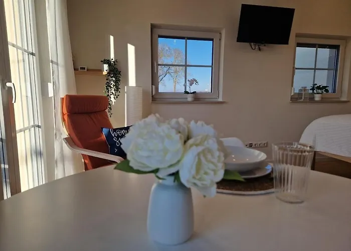 Weitblick Abendlicht Apartman Neusitz